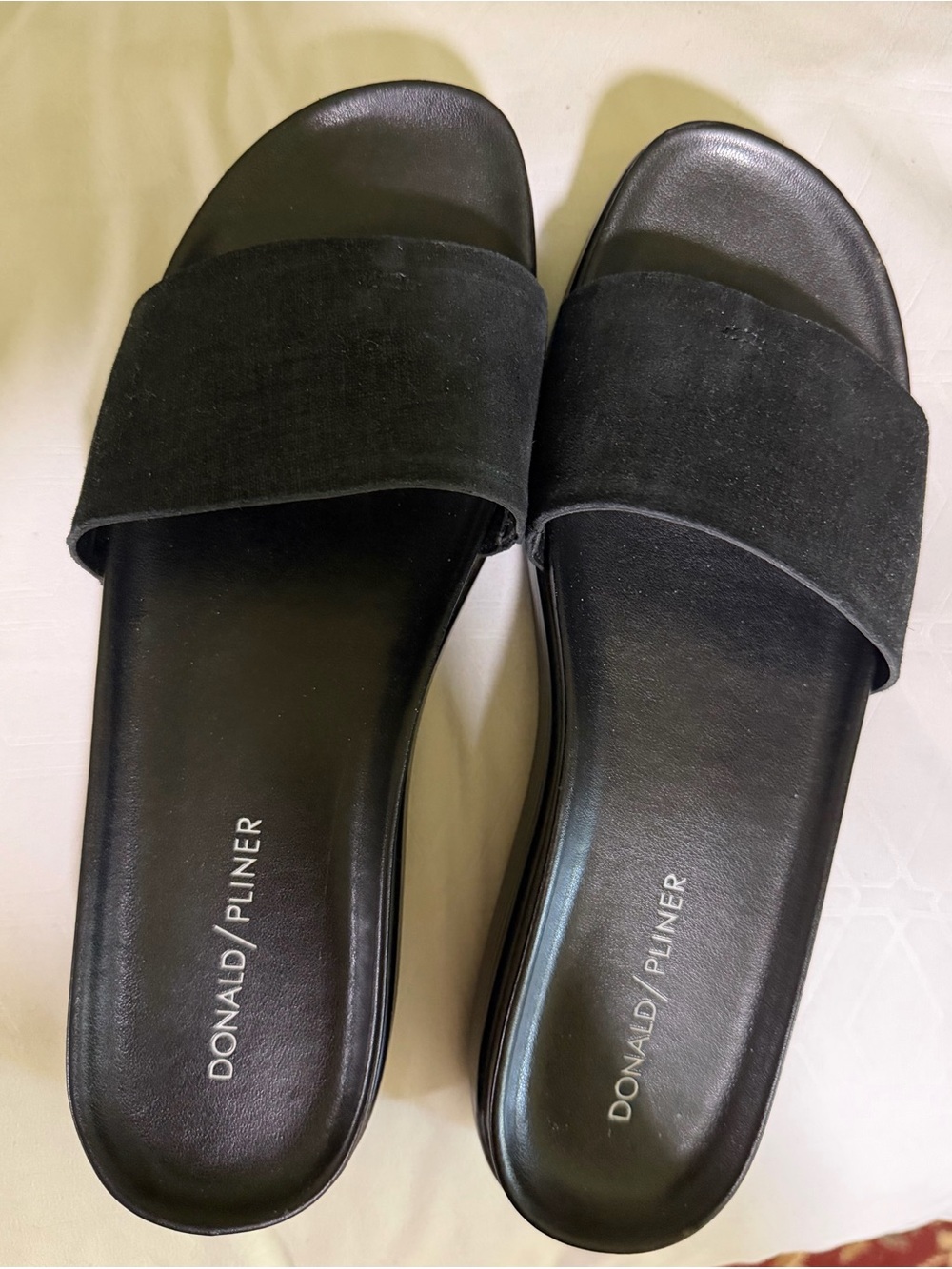 Donald J. Pliner Black Slide Sandals